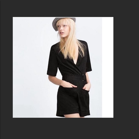 Zara Trafaluc Black Suede Romper - Picture 5 of 12
